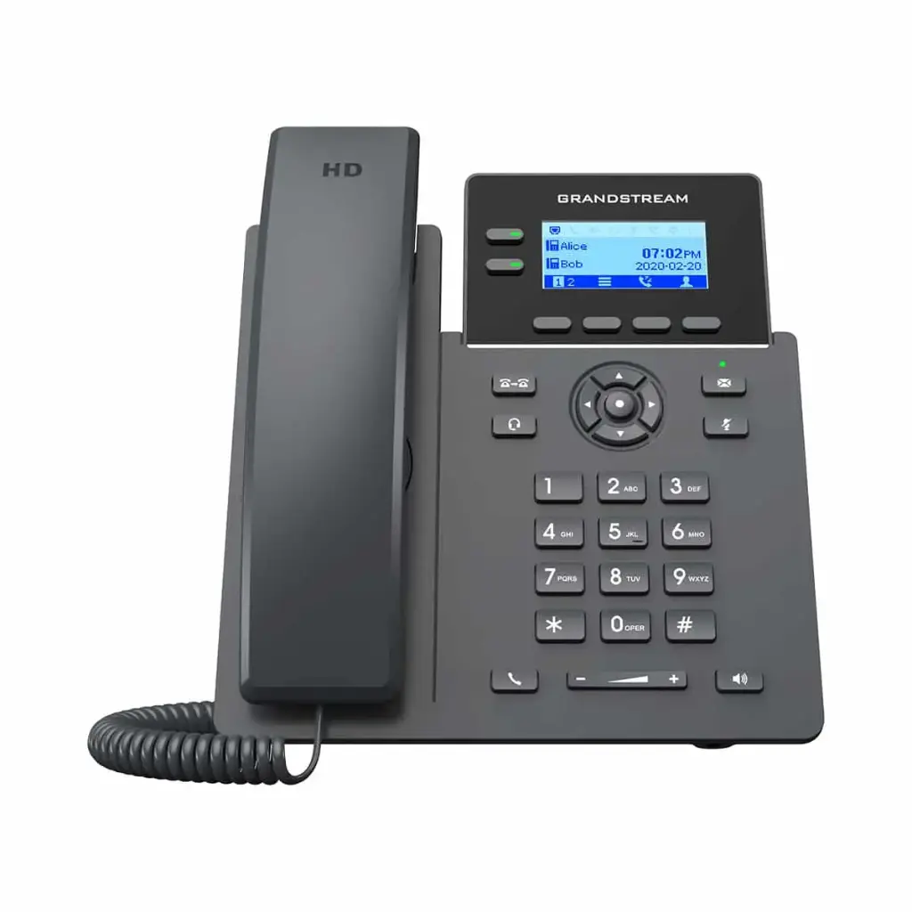Grandstream GRP2602P Basic IP Phone 4 SIP account ,2 lines – POE, without PSU