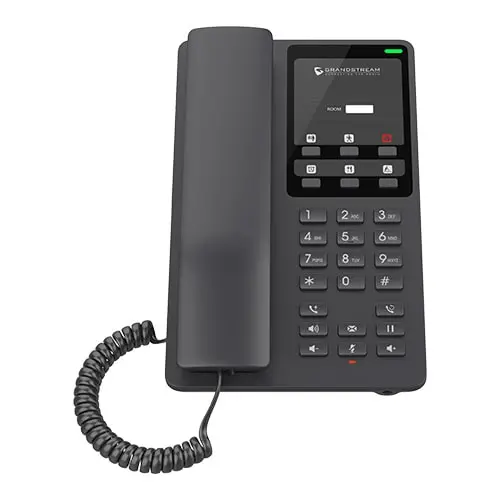 GHP621W Grandstream Hotel Table IP Phone, 2 SIP accounts, 2 lines, Wi-Fi, Black